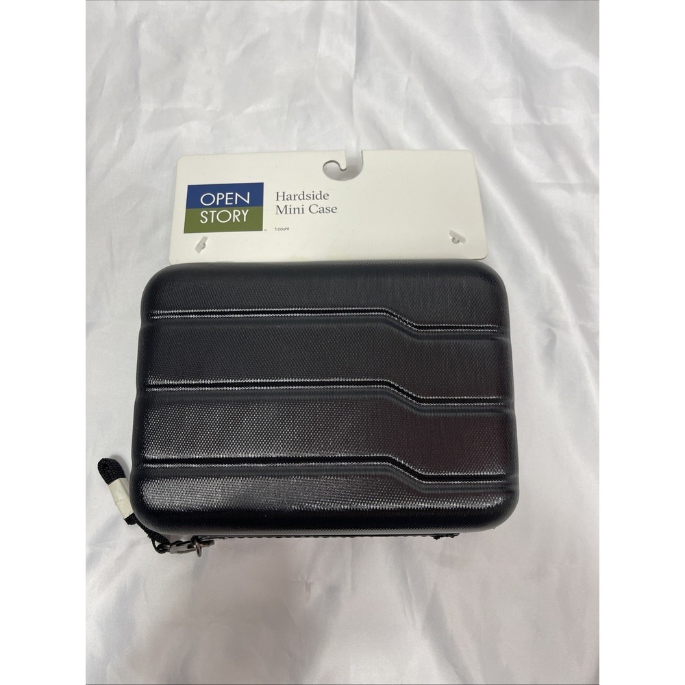 Hardside Mini Case 7"x5"x3" Black For Travel, Camera, Trading Cards, Hobby